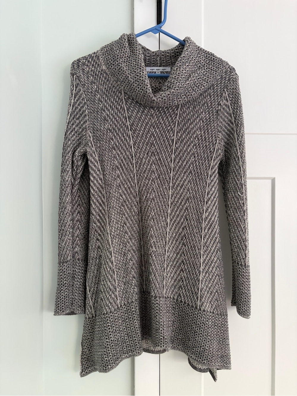 eight eight eight Gray Marled Cowl Neck Tunic Sweater